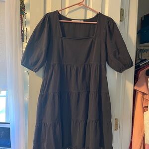 Dark Gray Babydoll Dress
